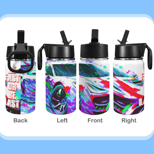 Be Fast Or Be Last Sports Car 12oz Kids Insulated Water Bottle