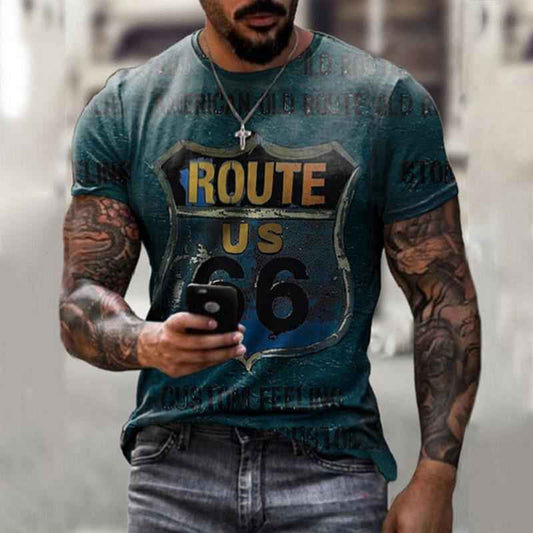 Men’s Summer Route 66 Short Sleeve T-shirt