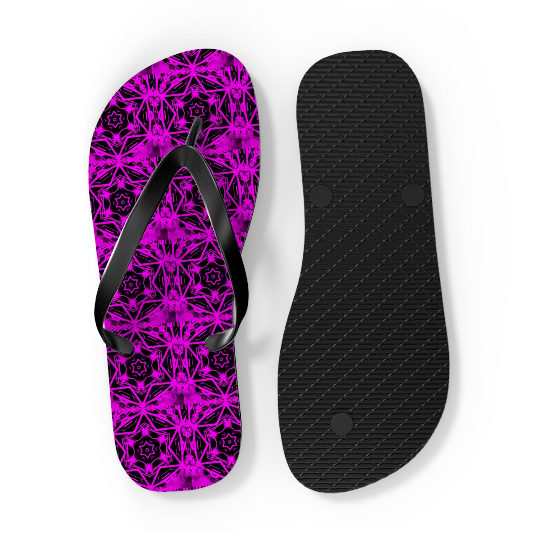 Purple Star Pattern Flip Flops for Women