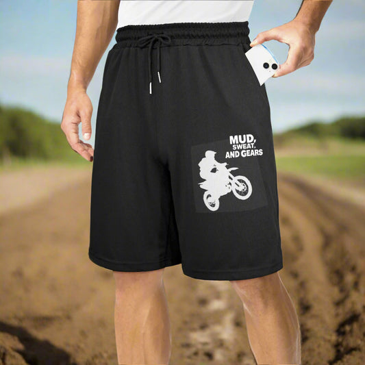 Mud Sweat and Gears Dirt Bike Black Casual Shorts (Made in USA)