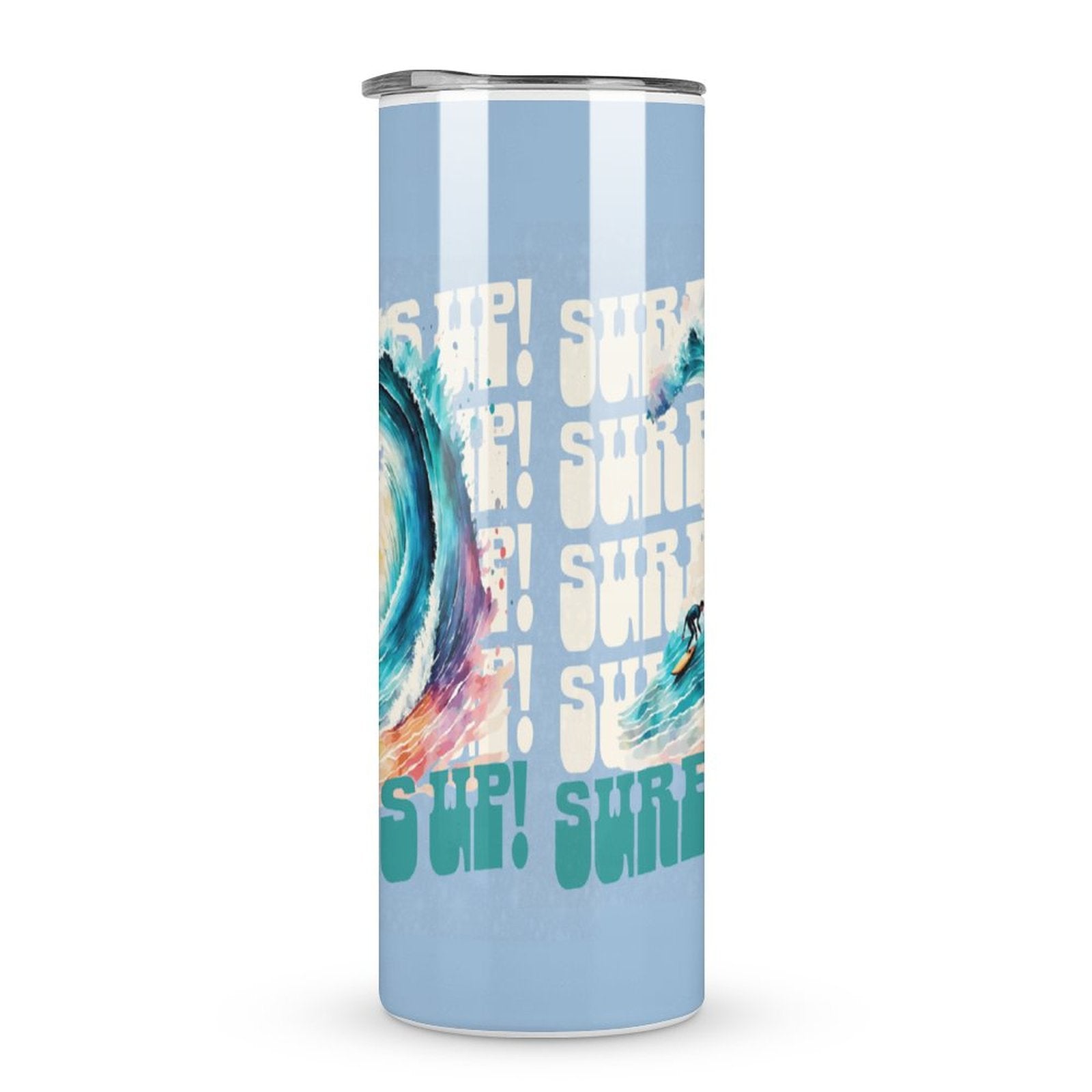 Surf's Up 20oz Skinny Stainless Steel Straight Cup-With Lid