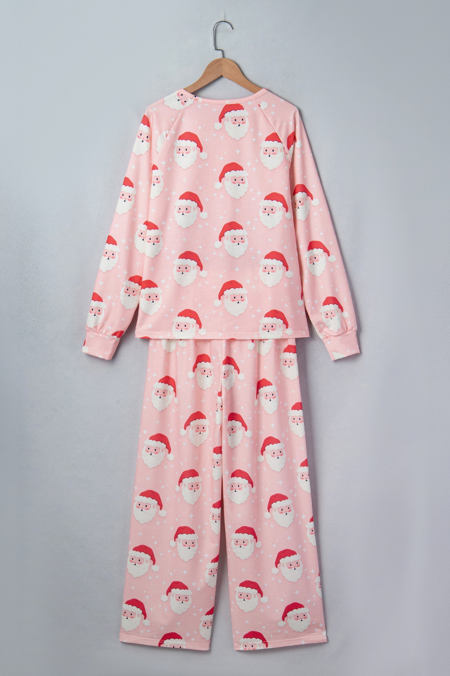 Christmas Santa Raglan Top & Pants Pajama Set