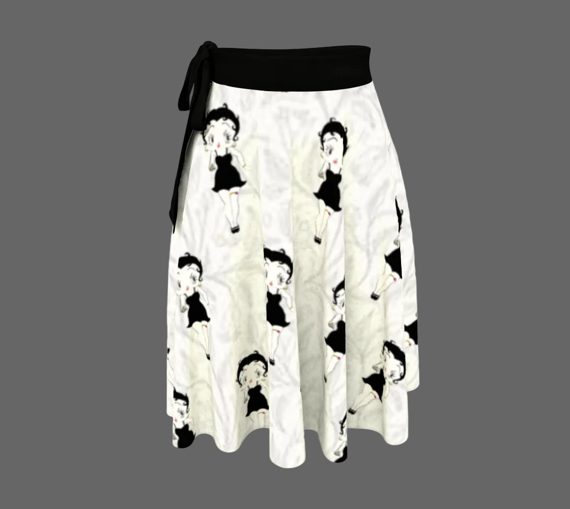 Betty Boop Design One Size Wrap Skirt