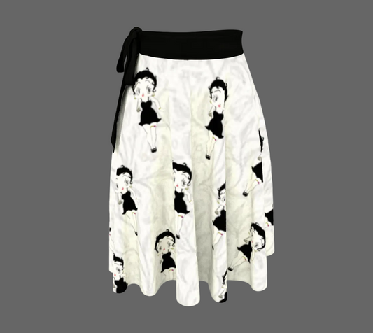 Betty Boop Design One Size Wrap Skirt