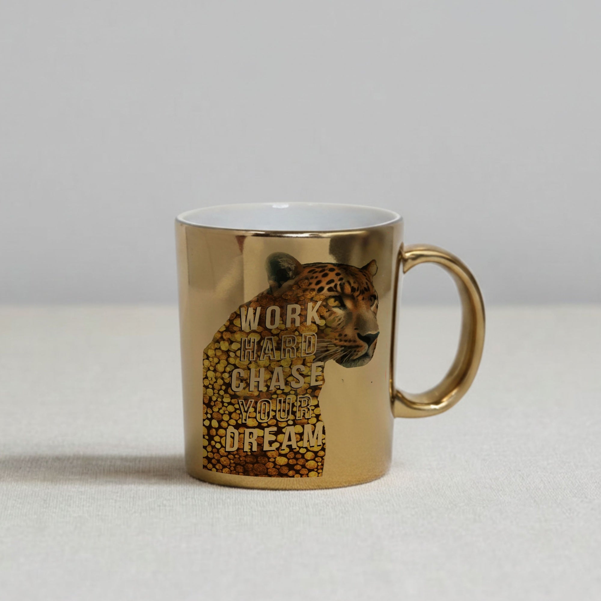Work Hard Chase Your Dream 11oz Gold Mug