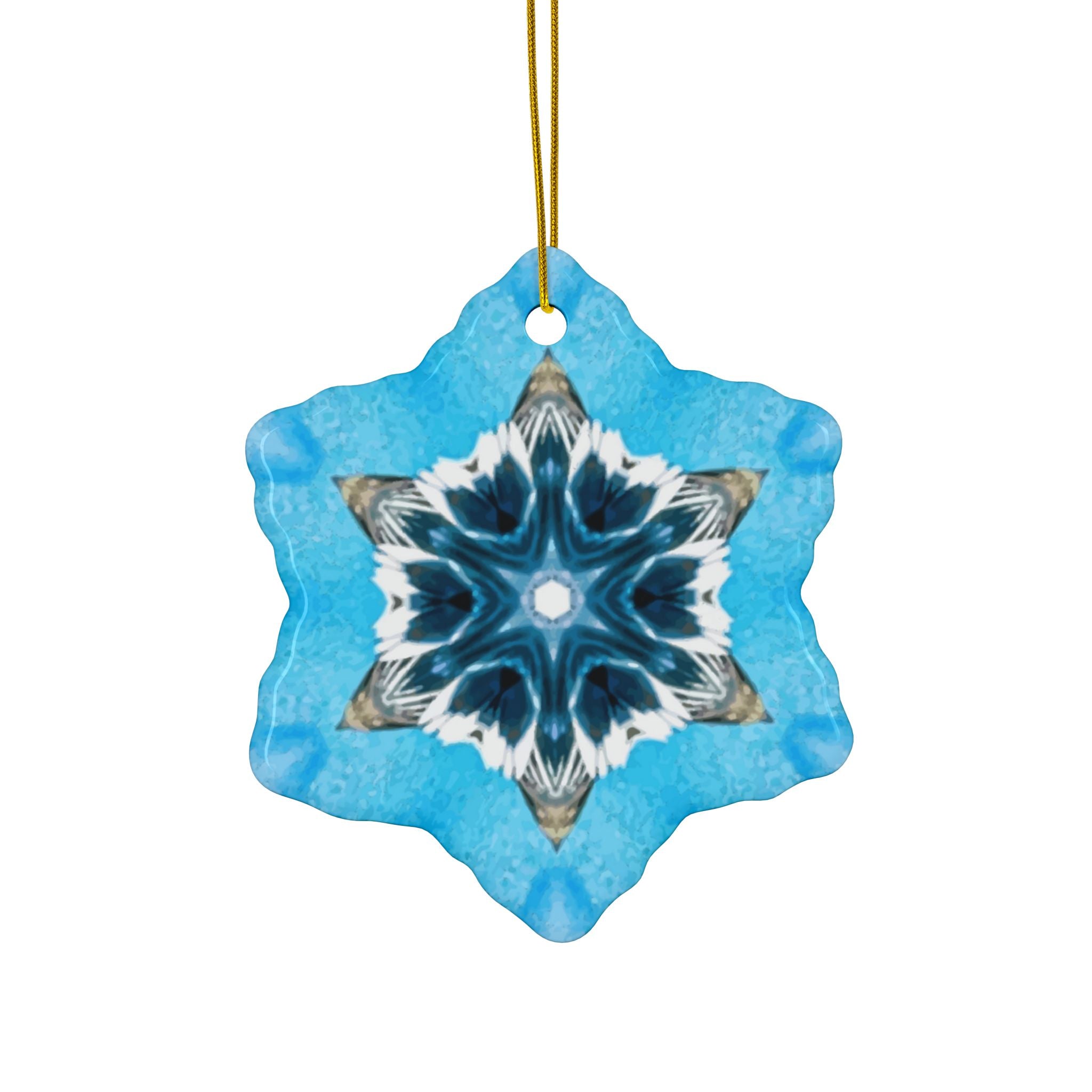 Blue Diamond Ceramic Ornaments 2-Sided Print (1pc, 3pcs, 5pcs, or 10pcs)