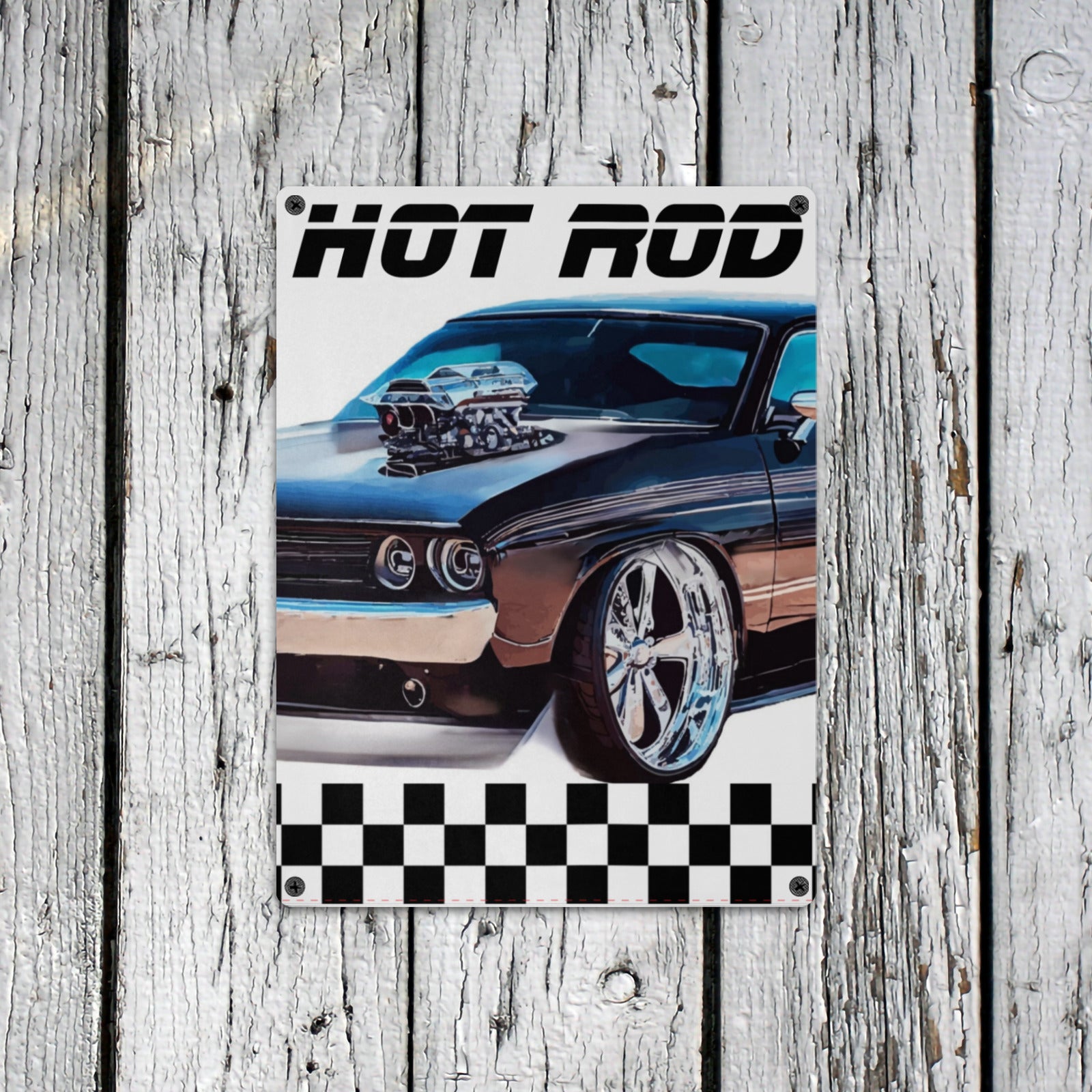 Hot Rod Muscle Car Metal Tin Sign 12