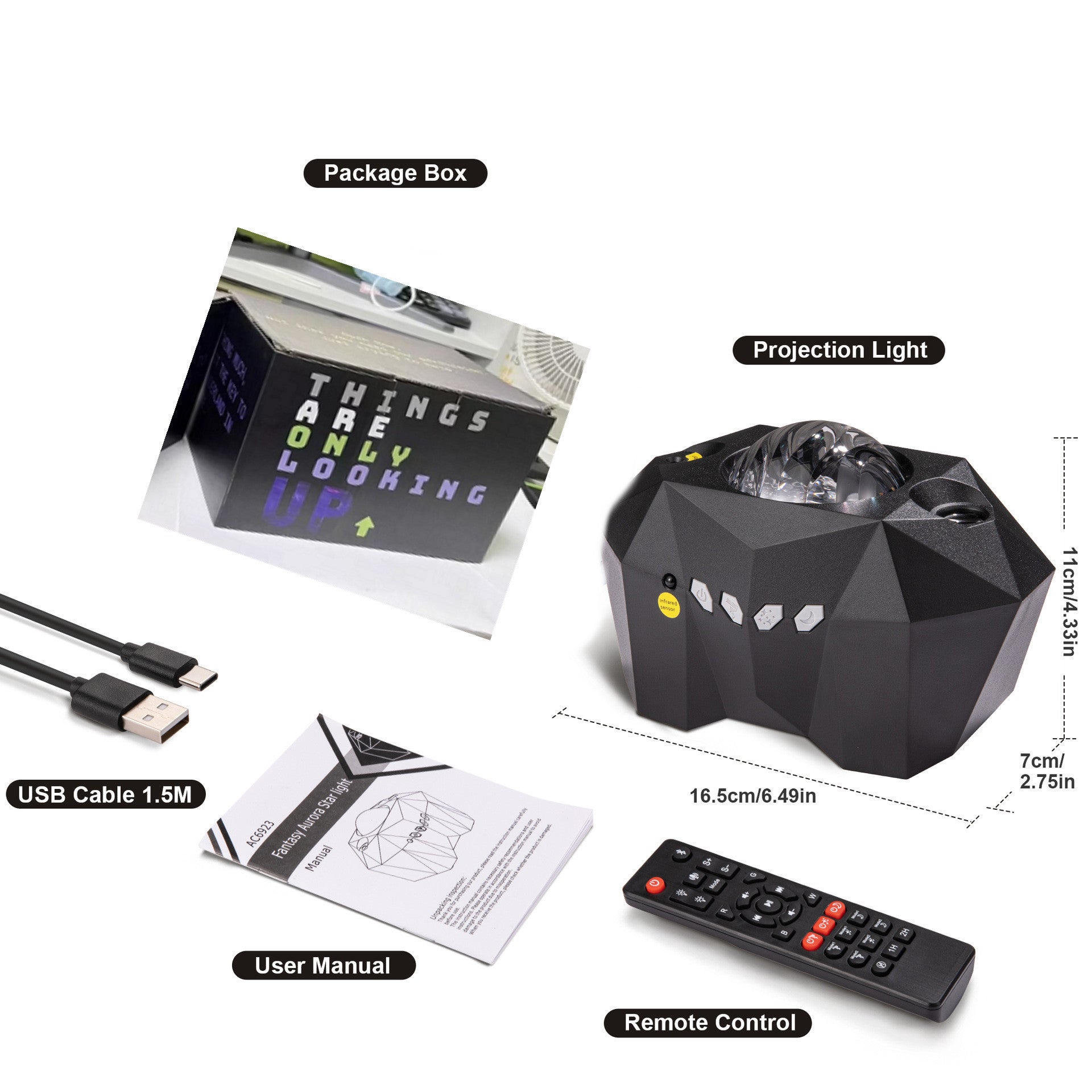 Bluetooth Music and Star Projector Lamp Set