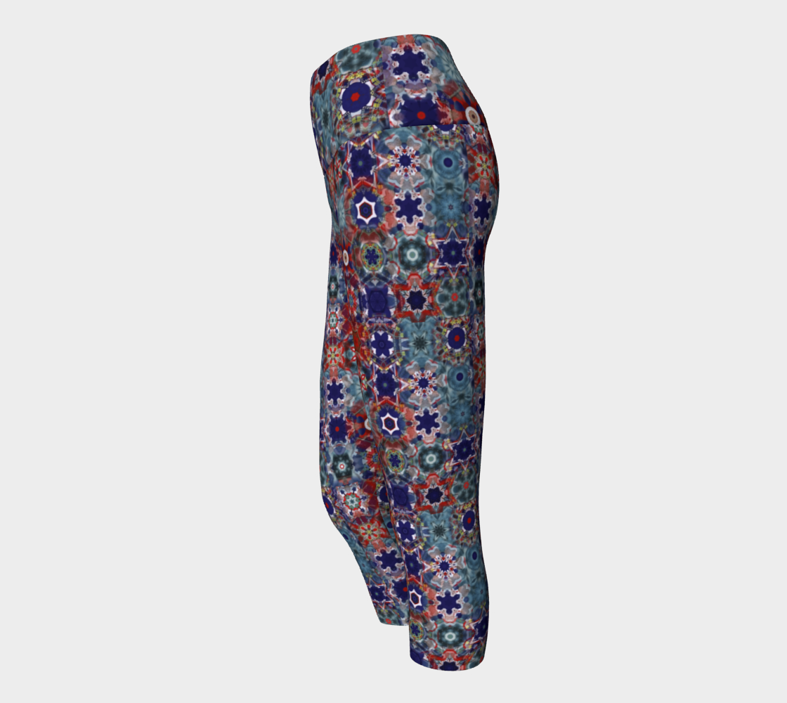 Blue & Red Floral Pattern
