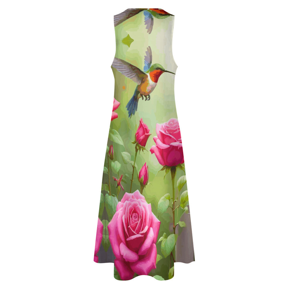 Women's Floral Designs Sleeveless Maxi Dress