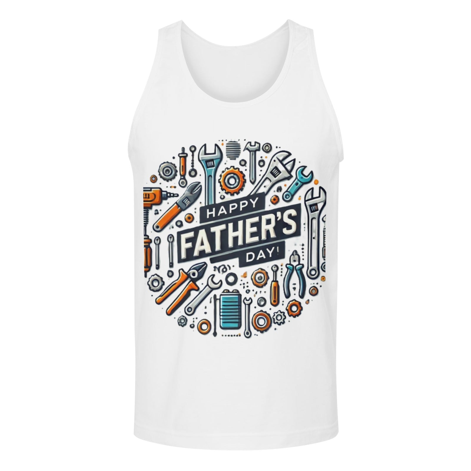 Happy Father's Day with Tools Men's Graphic Tank Top (Made in USA)