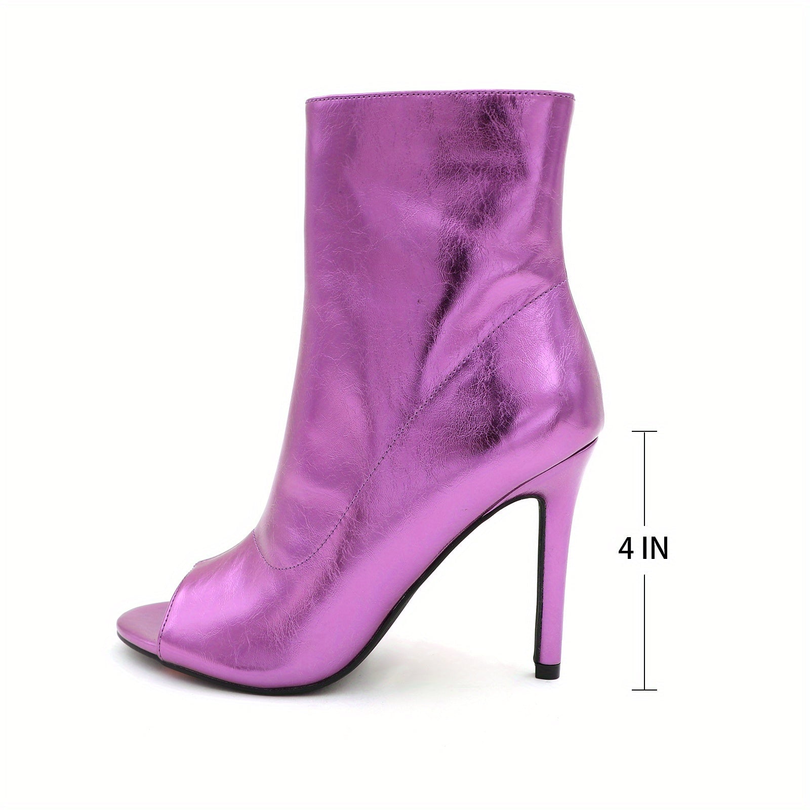 Metallic Stiletto Boots Dance Party Shine