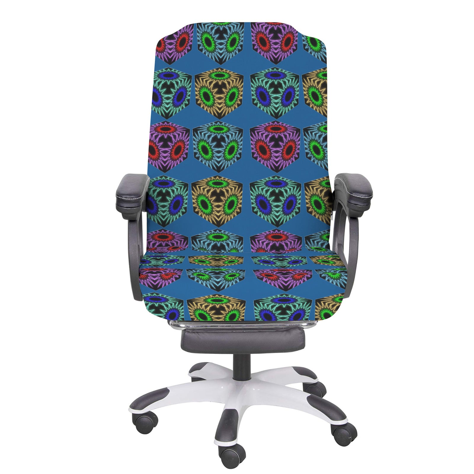 Colorful Cubes Office Chair Cover | Ships from USA