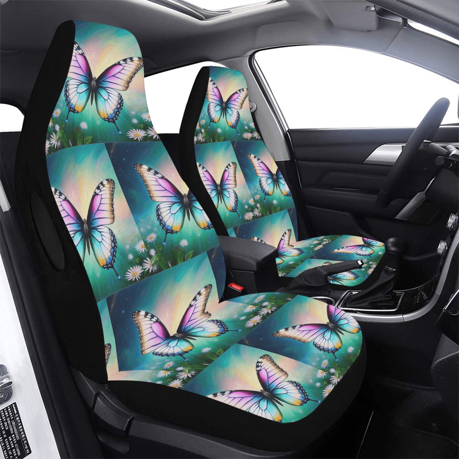 Beautiful Butterflies Car Seat Cover Airbag Compatible (Set of 2)