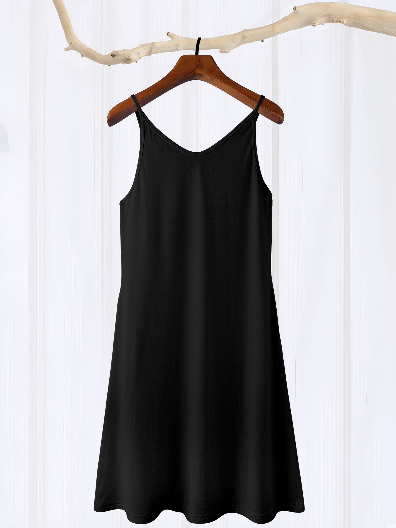 Ethereal Wolf in the Moonlight Sleeveless Short Cami Dress (Front Printing)
