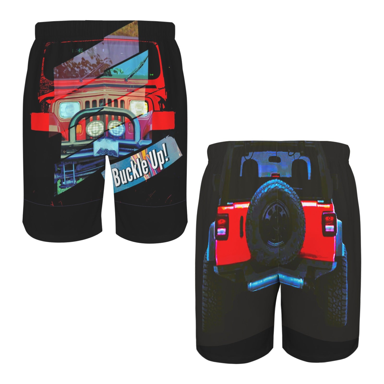 Buckle Up! 4-wheel Drive Men's All Over Print Swim Shorts | Ships from USA