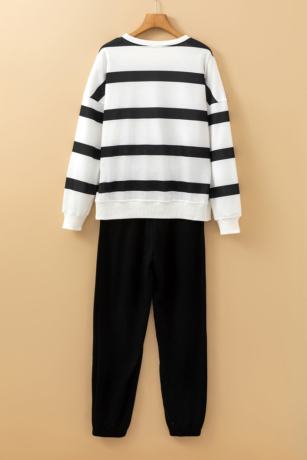 Women's Striped Pullover and Joggers Pants Set for Effortless Style