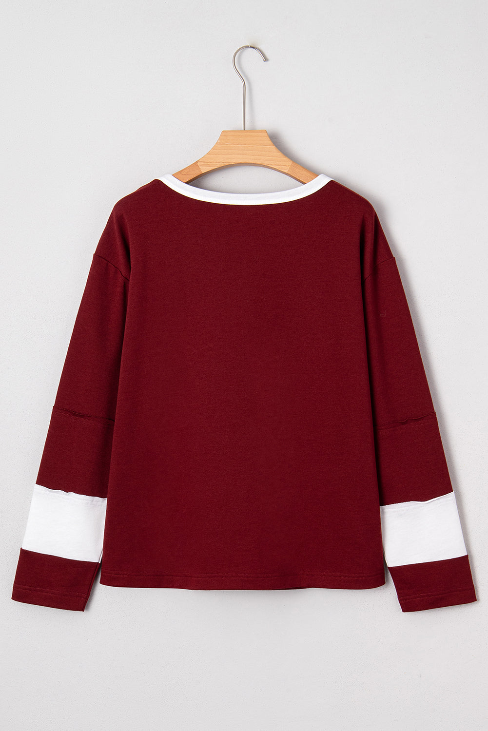 Floral White Patch Long Sleeve Crewneck Sweatshirt