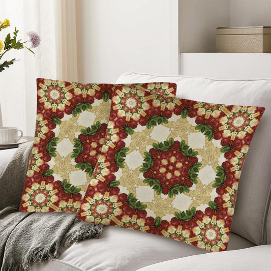 Christmas Flower Pillow Cases Throw Pillow Covers 18 x 18 inch