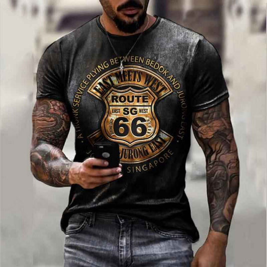Men’s Summer Route 66 Short Sleeve T-shirt