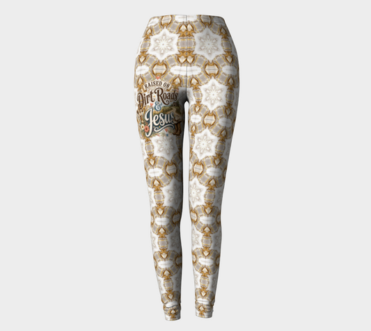 Raised on Dirt Roads & Jesus Yoga Leggings
