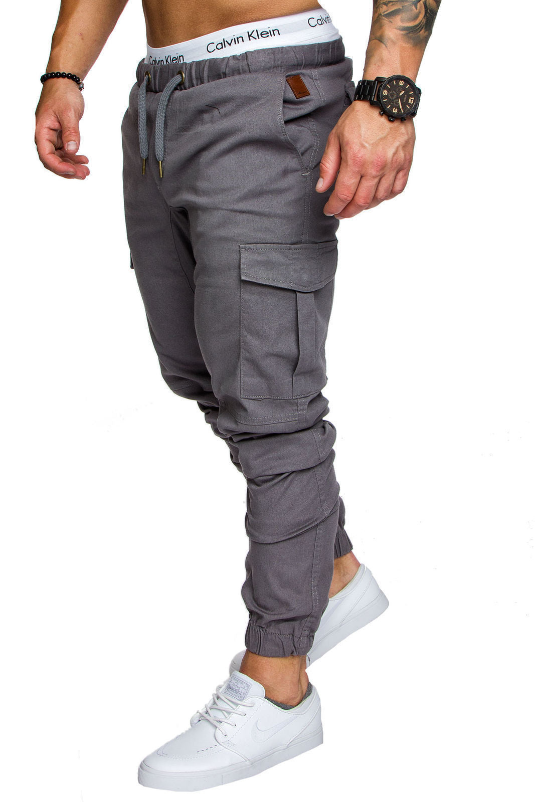 Men's Woven Fabric Baggy Casual Jogger Pants