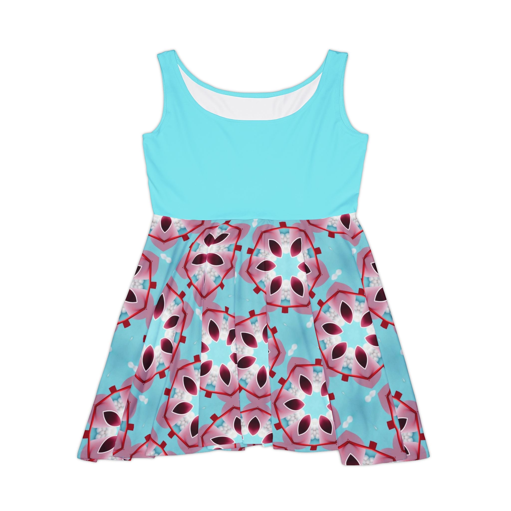 fashion skater dress Women's Skater Dress with Pastel Print