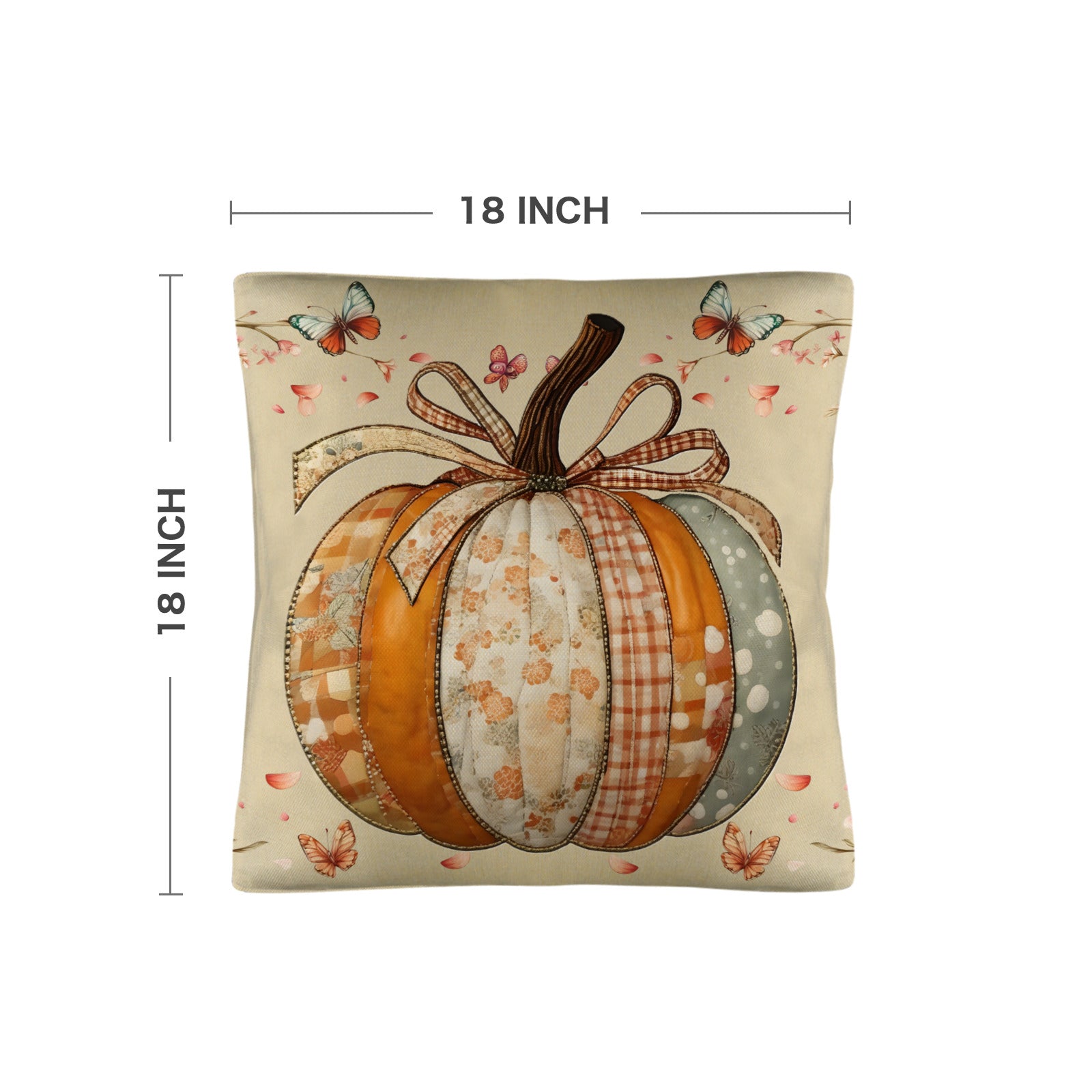 Fall Patchwork Pumpkin Pillow Covers Throw Pillow Cases (Made in USA)