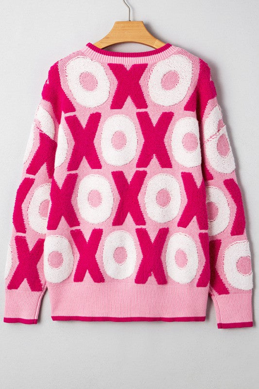 Valentine XOXO Drop Shoulder Crewneck Sweater