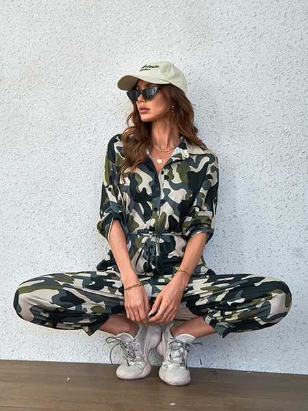 Women's Casual Camouflage Jumpsuit up to 5XL - Shell Design Boutique