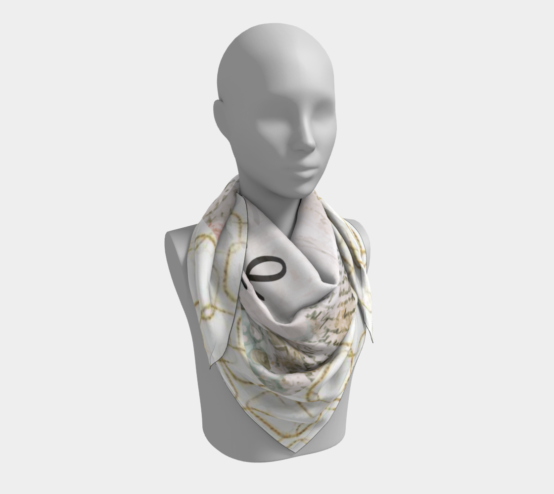 Golden Antique Bride Square Scarf