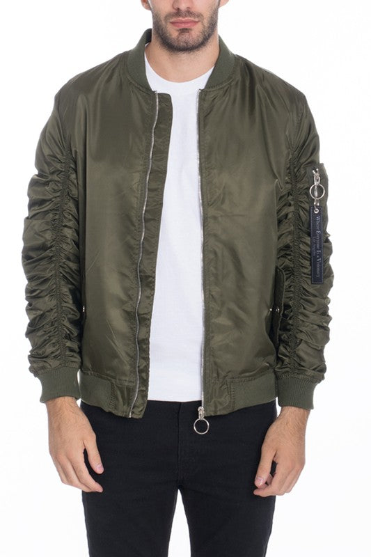 Chaqueta bomber informal con forro MA-1 Flight para hombre