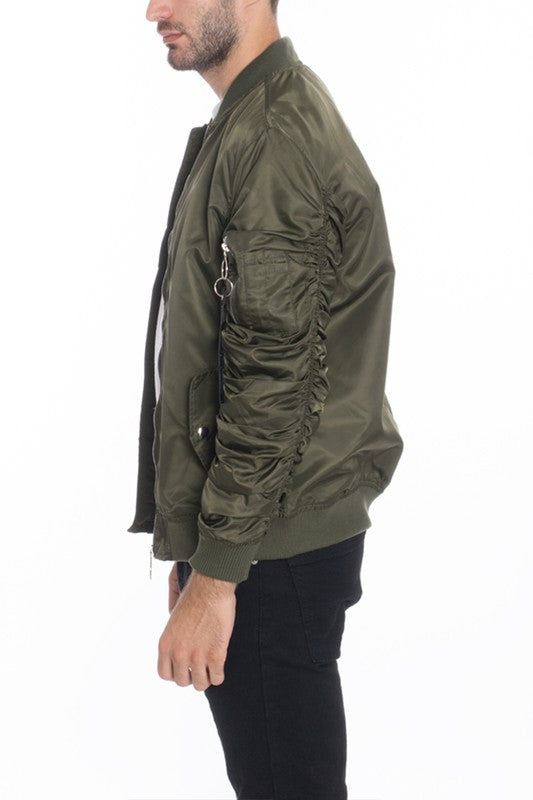 Chaqueta bomber informal con forro MA-1 Flight para hombre