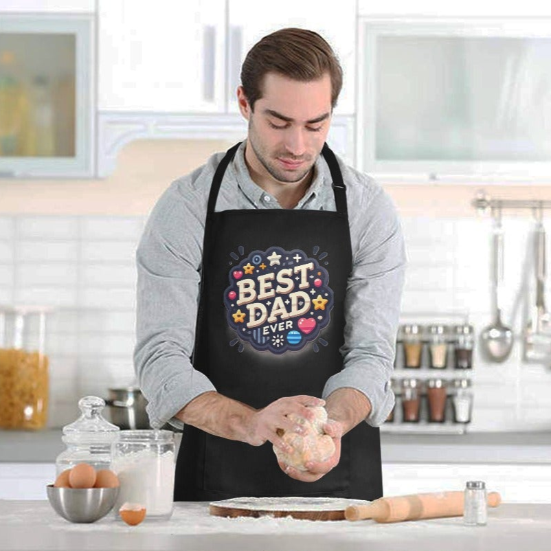 Best Dad Ever Custom Apron for Men (Made in USA)