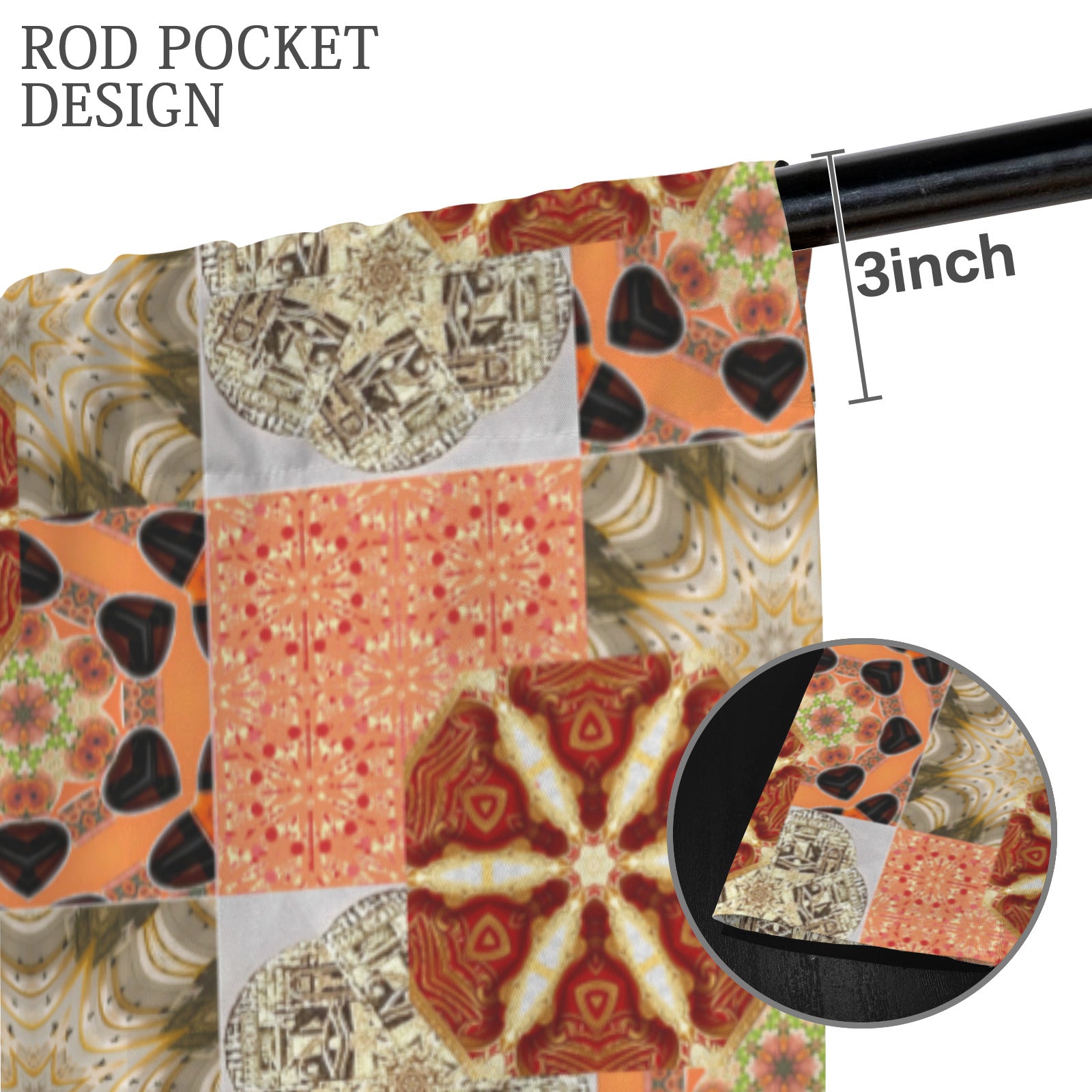 Crazy Quilt Heritage Revival Floor-To-Ceiling Curtains -  52