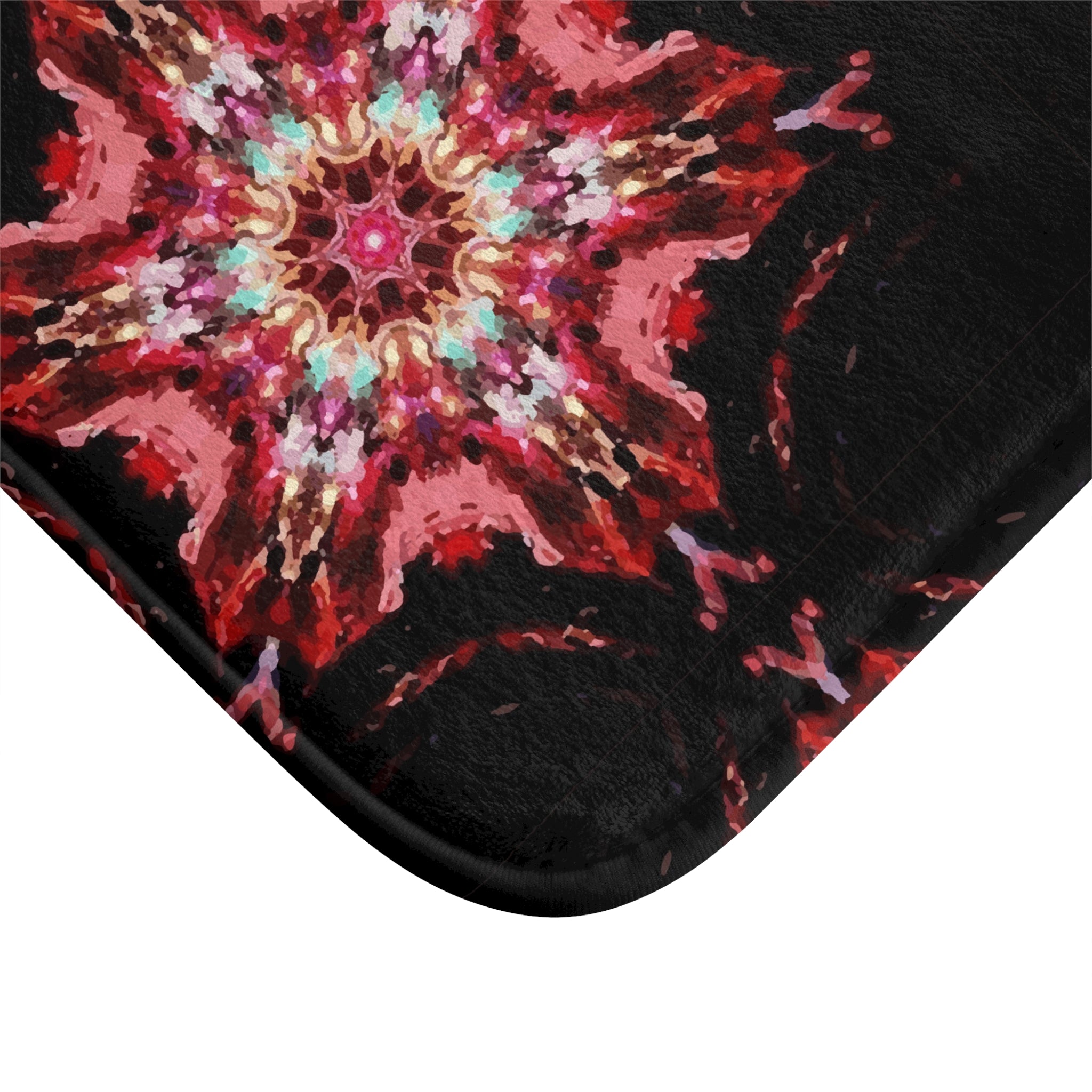 Red Star Pattern Bath Mat