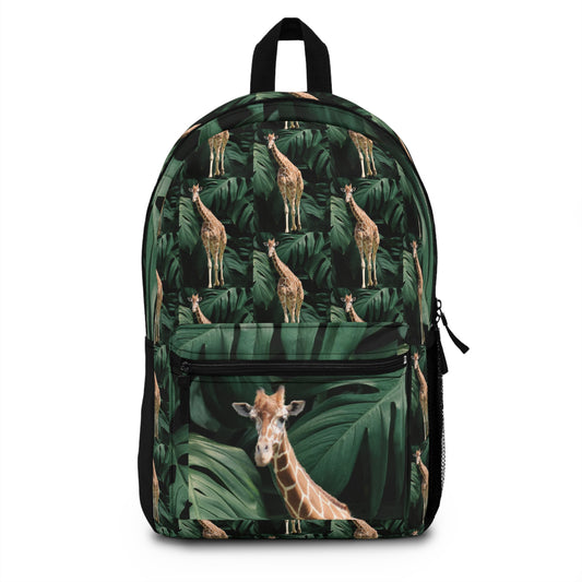 Tall Giraffe with Greenery Backpack - Shell Design Boutique
