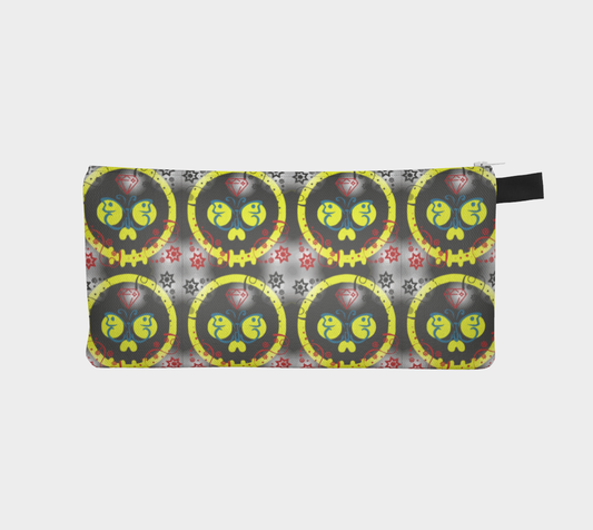 Graffiti Style Yellow Skulls Pencil Case