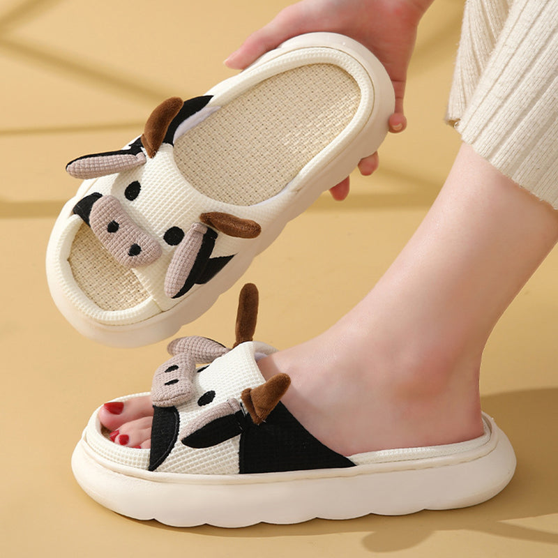 Cute Cartoon Cow Non-slip Slides Sandals