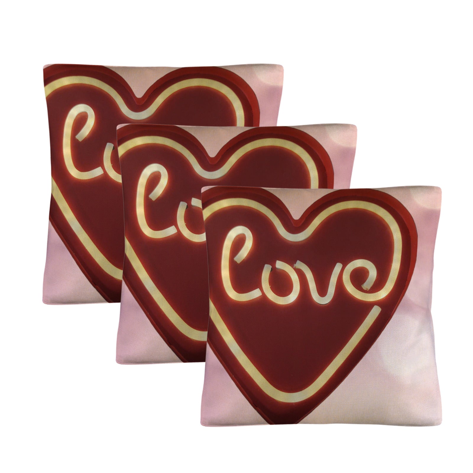 Love in Red Heart Pillow Covers Throw Pillow Cases - 18