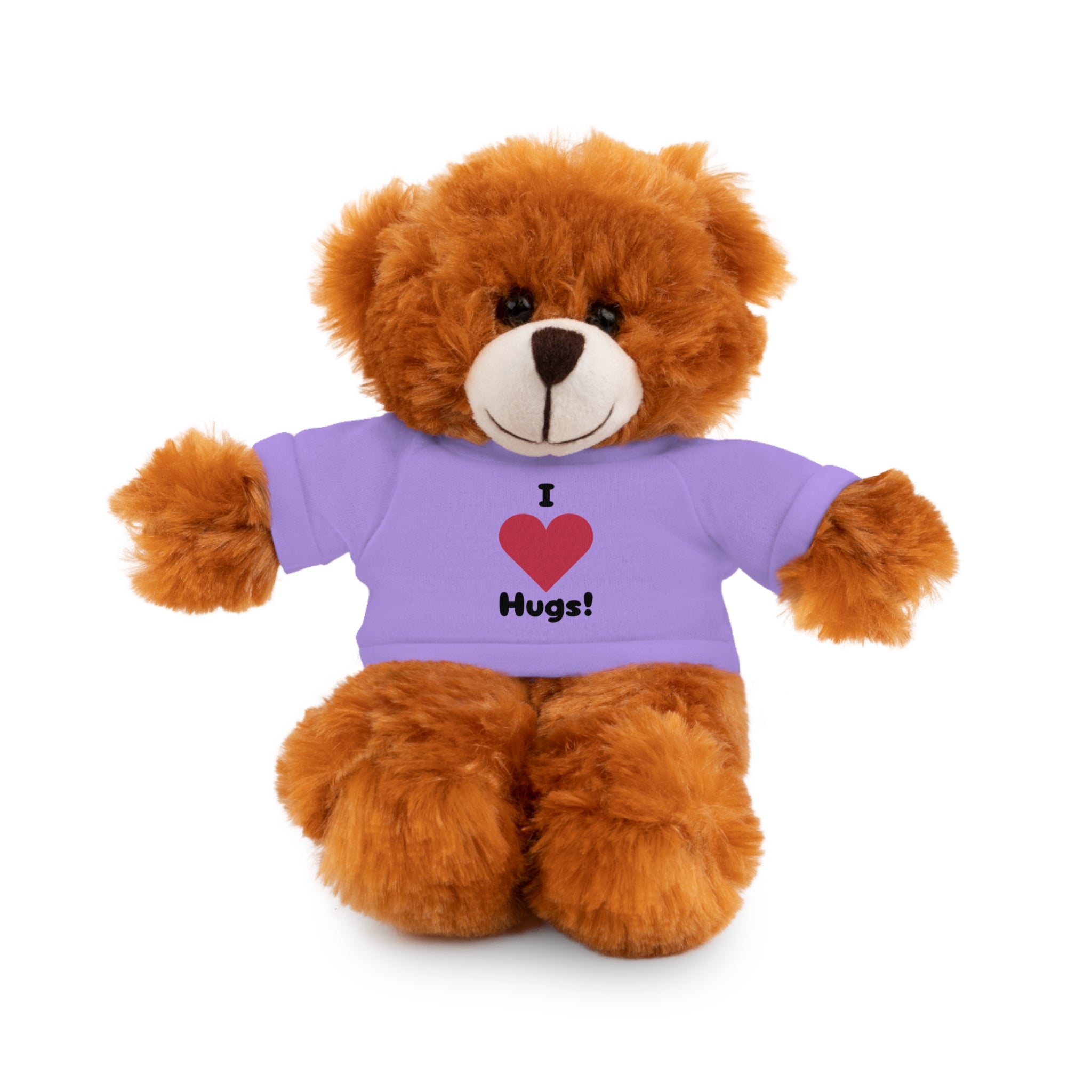 Stuffed Animal with T-shirt saying I heart Hugs