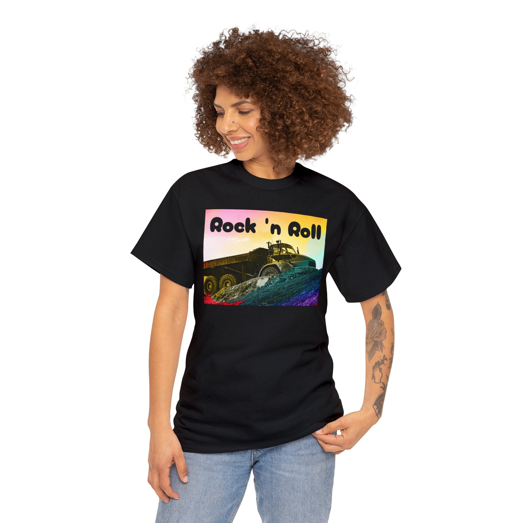 Rock 'n Roll Dump Truck Camiseta unisex de algodón pesado hasta 5XL