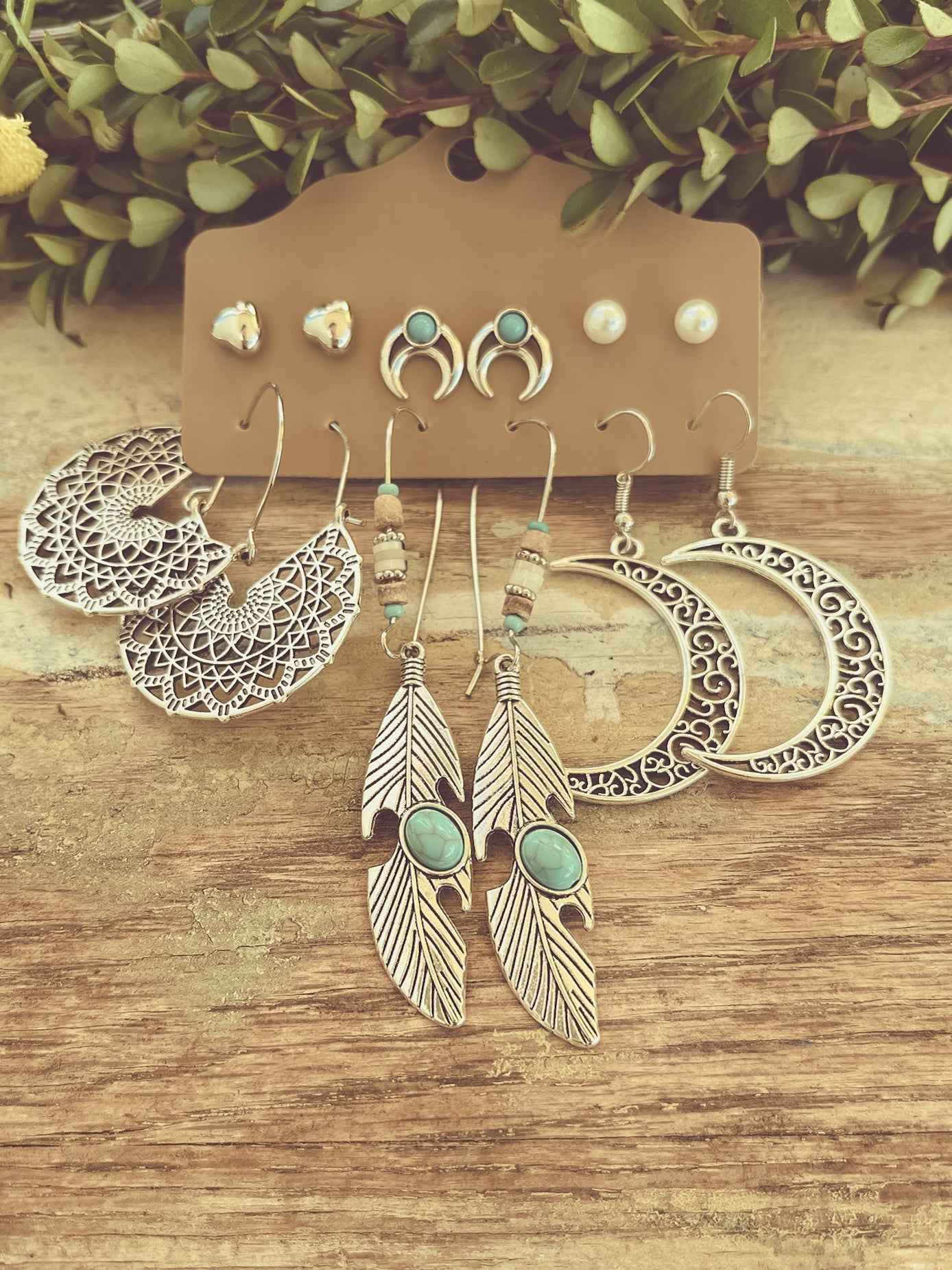 Beautiful Bohemian Earring Set - Set of 6
