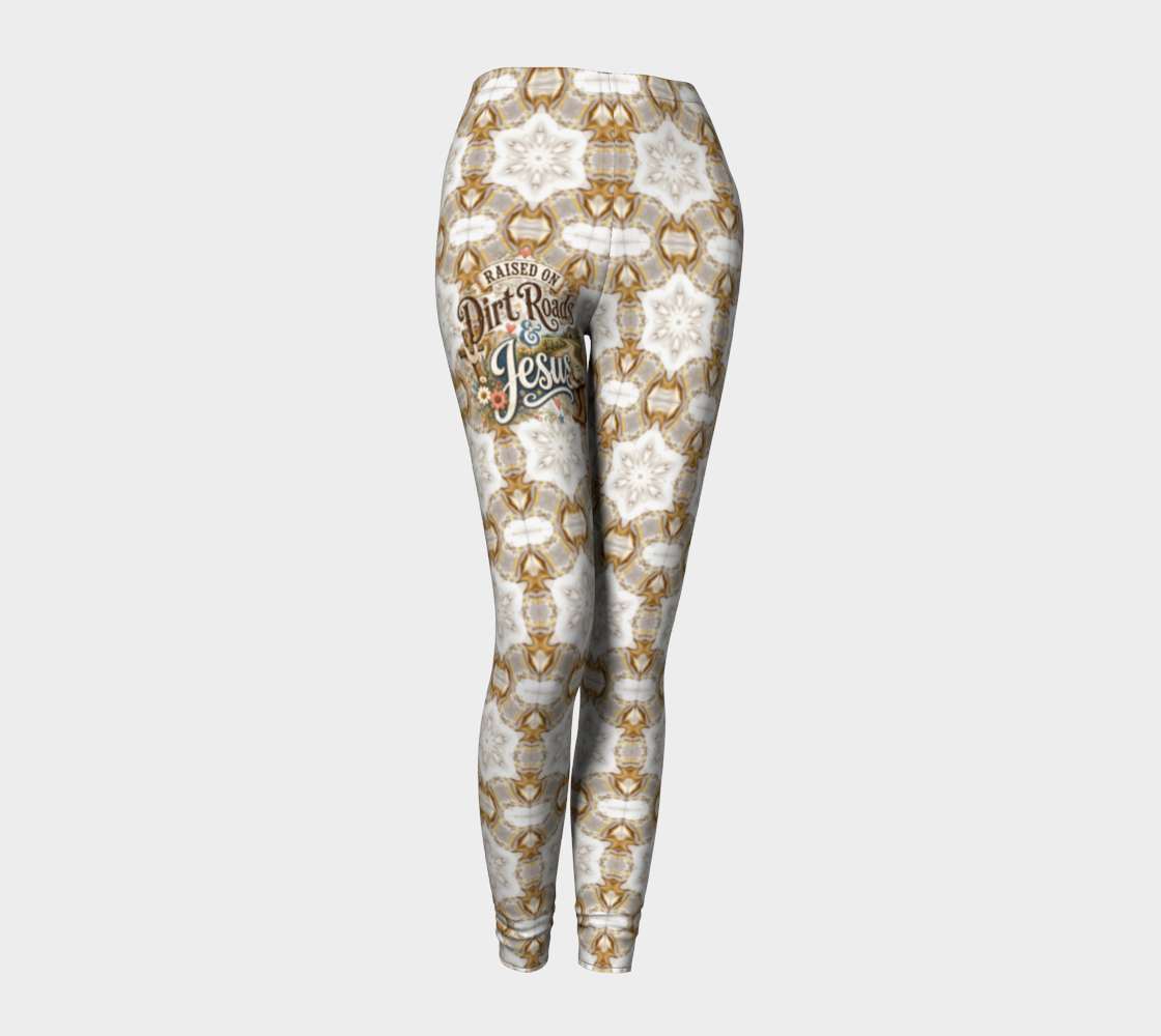 Raised on Dirt Roads & Jesus Yoga Leggings