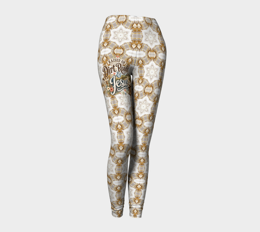 Raised on Dirt Roads & Jesus Yoga Leggings