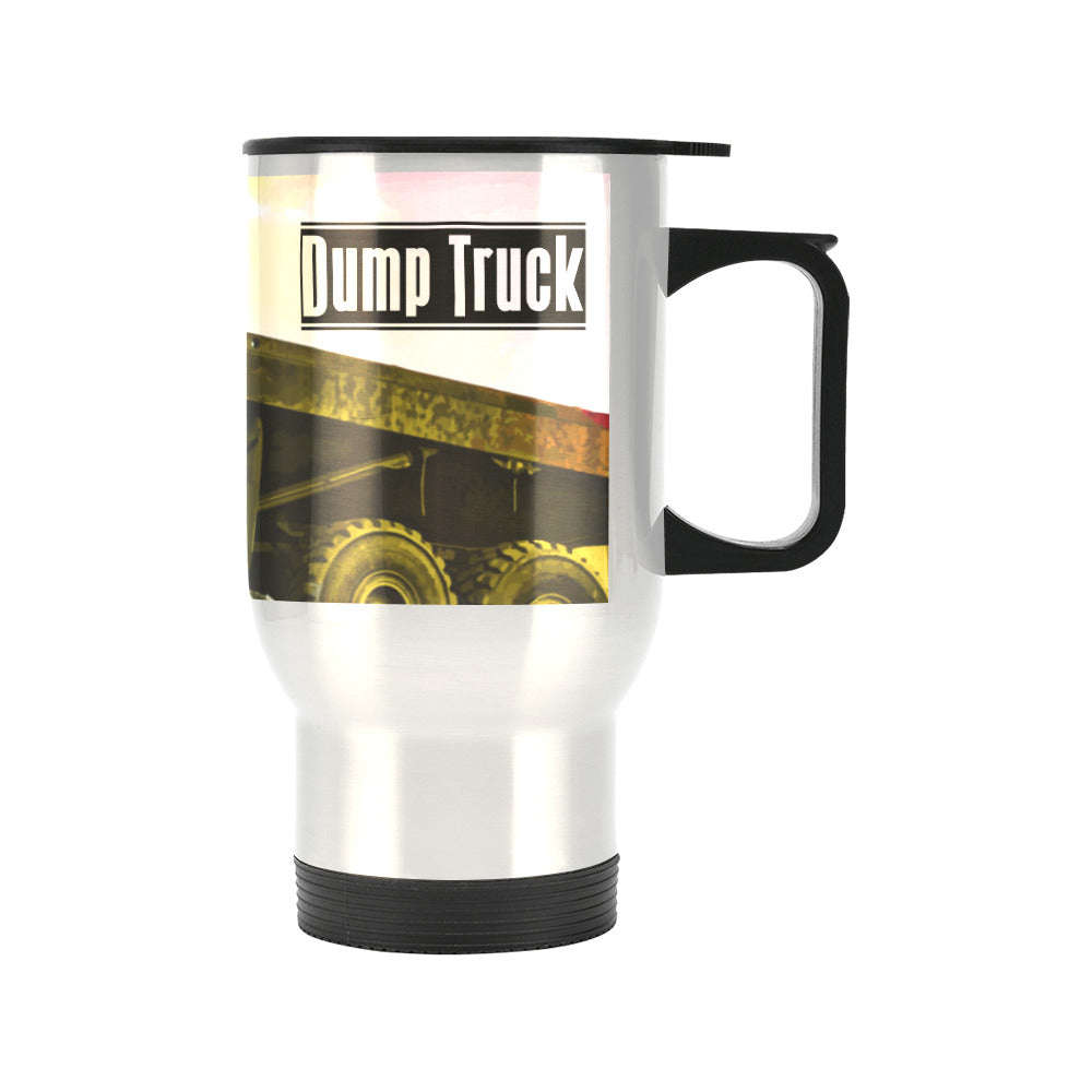 Dump Truck Silver Travel Mug - 14 oz (Made in USA)