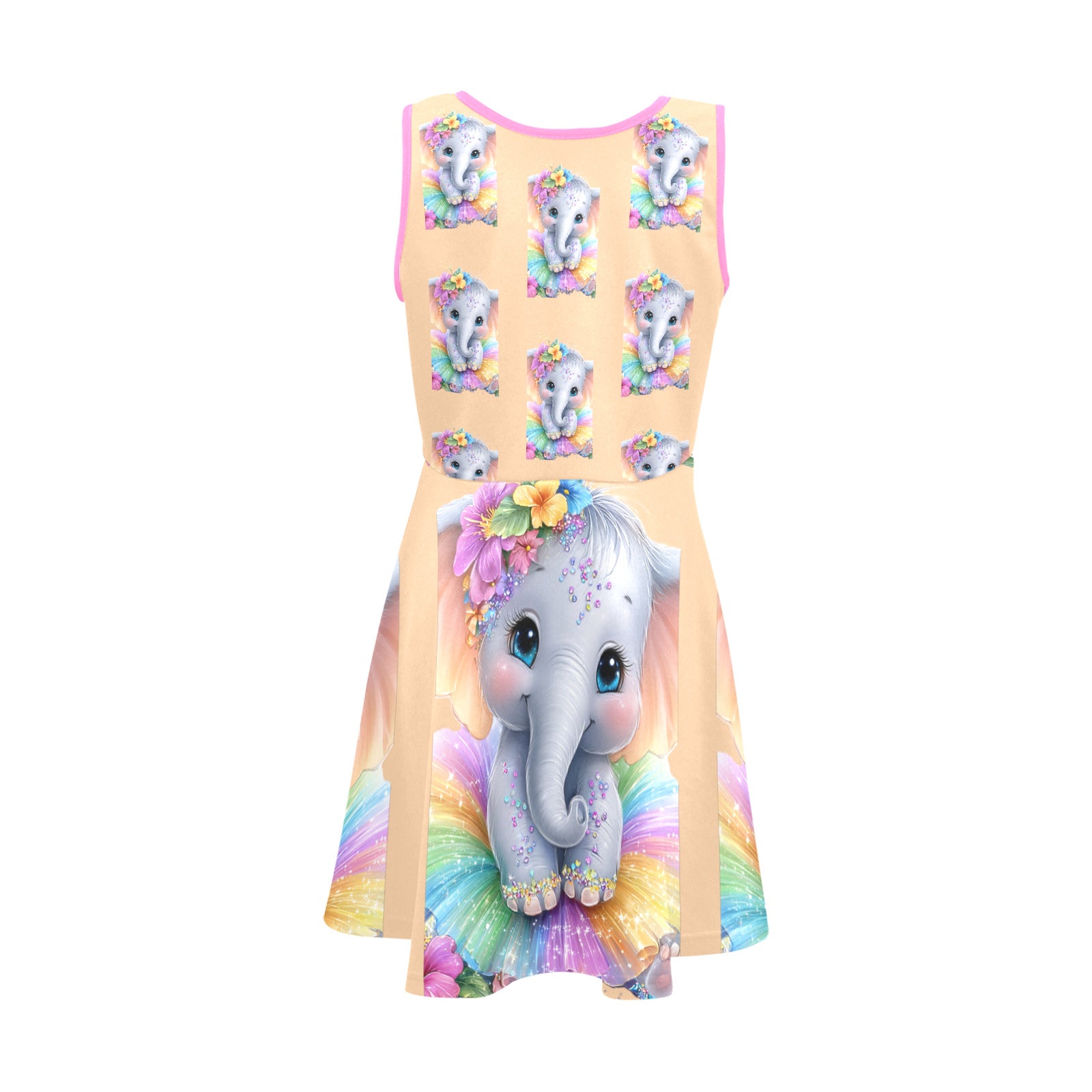 Baby Elephant Girls' Sleeveless Sundress (Model D56)