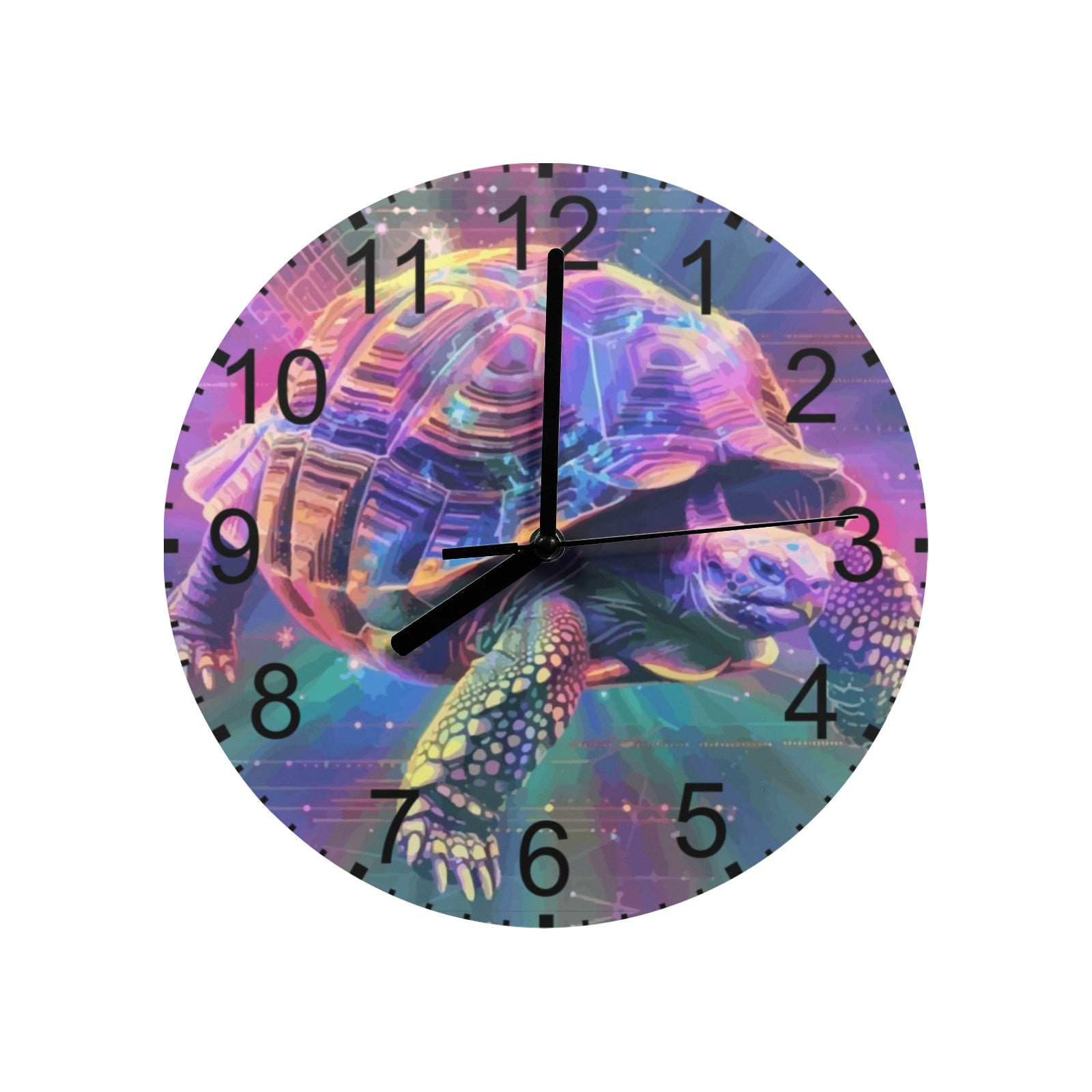 Turbo Turtle Gray Wooden Wall Clock (Made in USA)