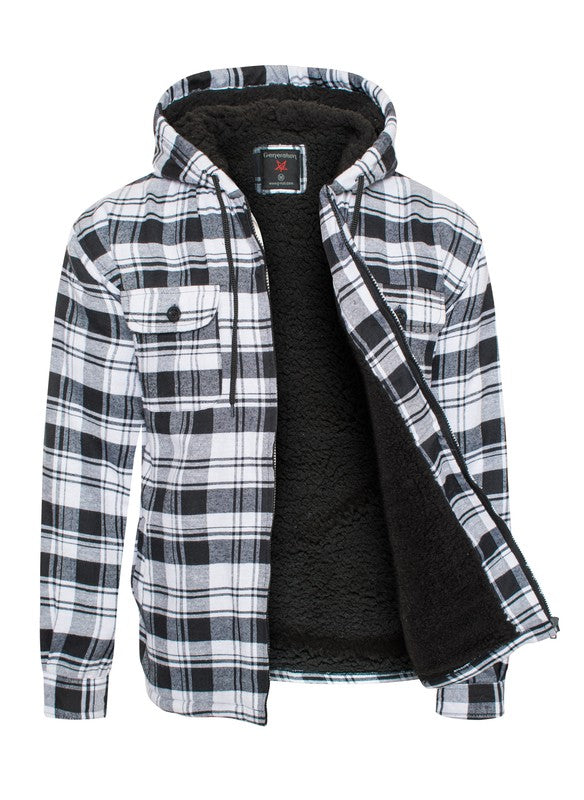 Men's Flannel Sherpa Lined Jacket