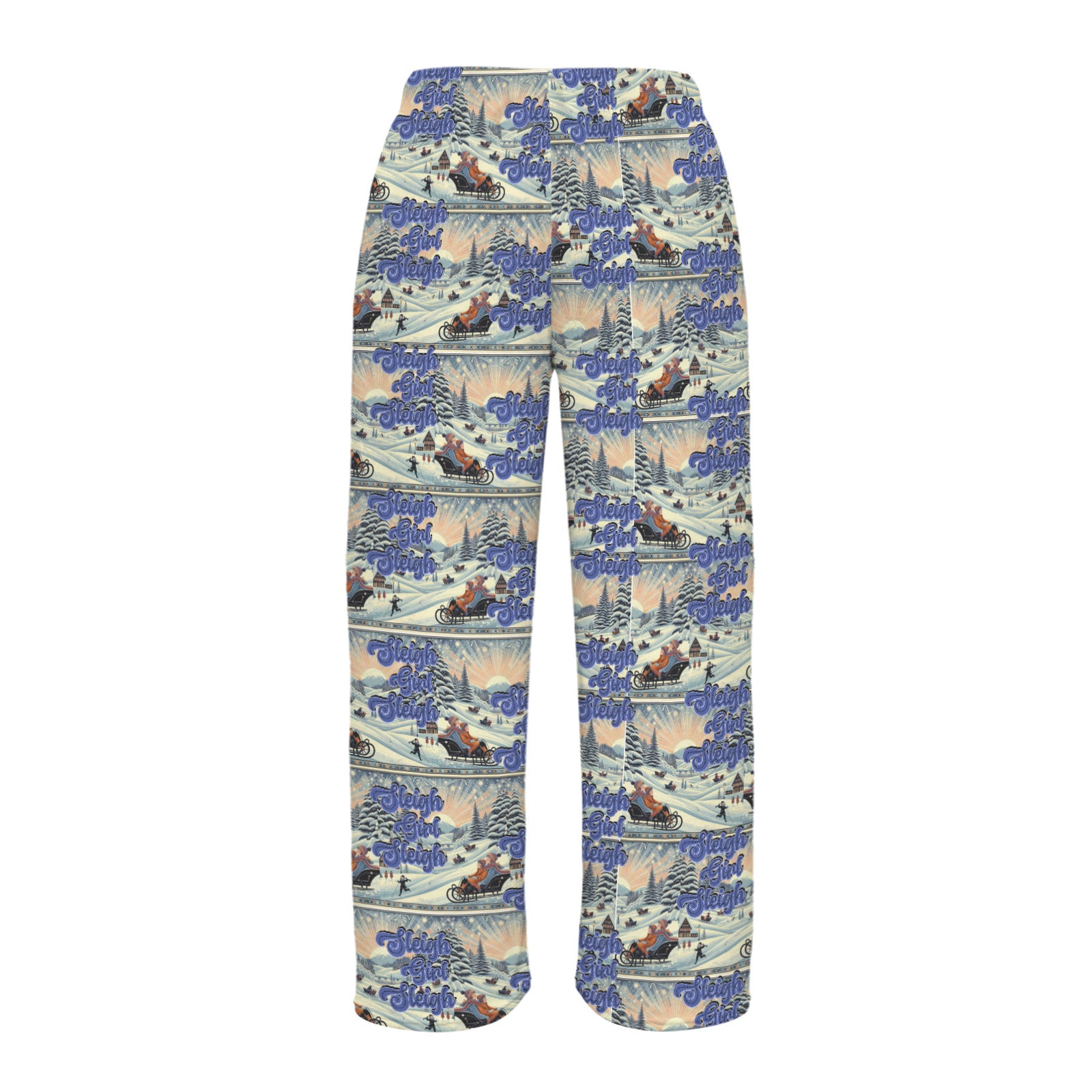 Sleigh Girl Blue Women's Flannel Pajama Pants (Made in USA)